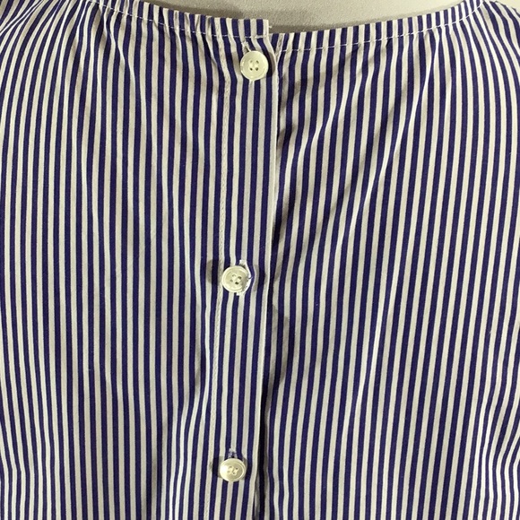 J. Crew mixed stripe sleeveless ruffle top S - Picture 5 of 9